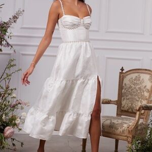 lace full sleeve dress Arabesque Long Sleeve Lace Wedding Dress Sheath by Claire Pettibone main image 0